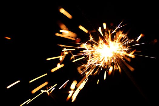 holiday sparkler macro close up