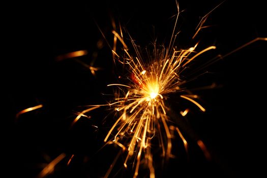 holiday sparkler macro close up