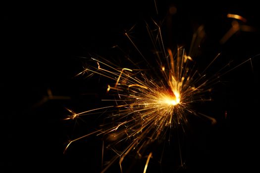 holiday sparkler macro close up