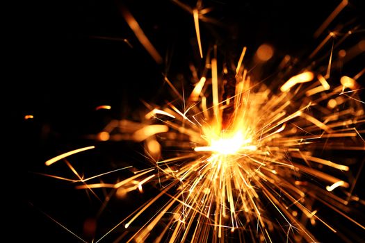 holiday sparkler macro close up
