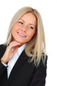 business woman portrait isolated close up