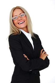 business woman portrait isolated close up