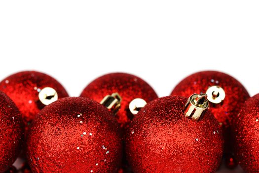 red christmas ball isolated on white background