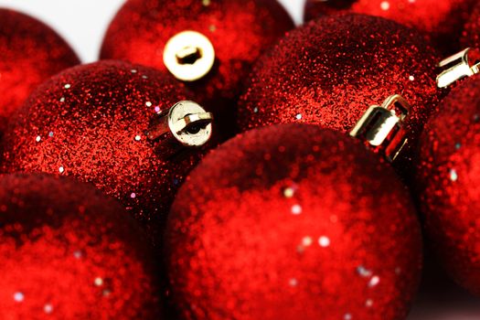 red christmas ball isolated on white background