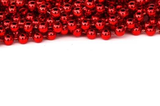red christmas ball isolated on white background