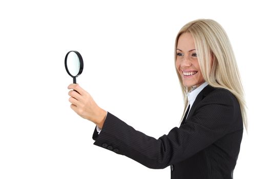 business woman search portrait isolated close up