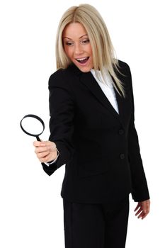 business woman search portrait isolated close up