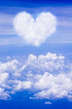 abstract clouds as heart shape, for love themed background, valentine's day.
