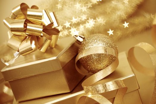 christmas background close up on star background