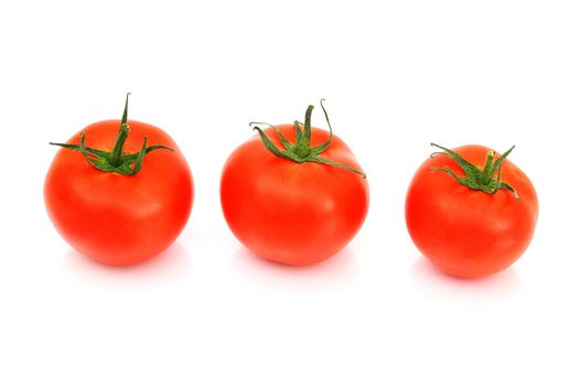 tomato pile slice isolated on white