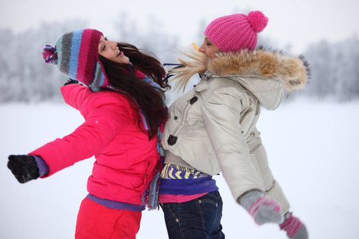 winter women close up portrait