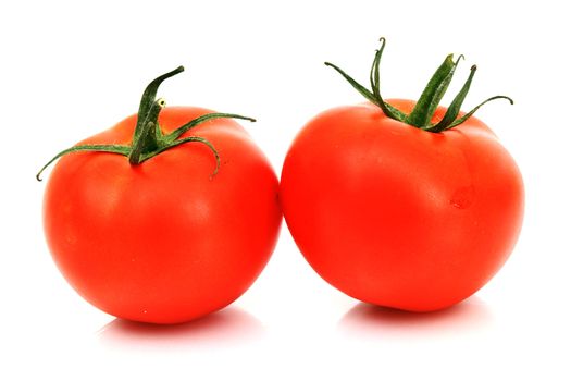 tomato pile slice isolated on white