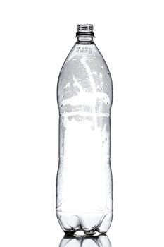 empty plastic bottle, isolated on white background