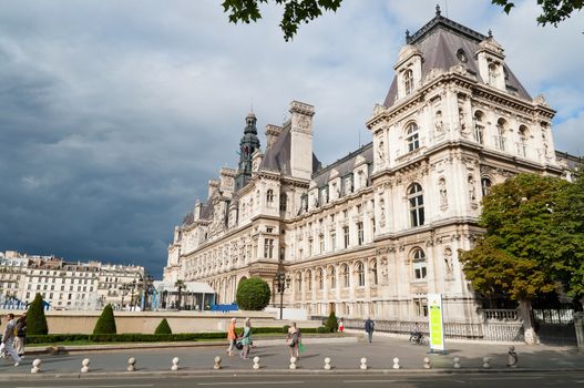 Building of Hotel de Villle in Paris France