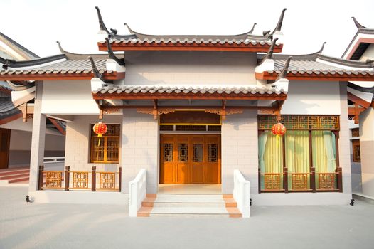 Old Chinese traditional ancient town at day