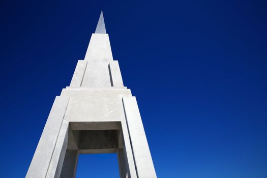 Pyramid Peak like structure of concrete and steel