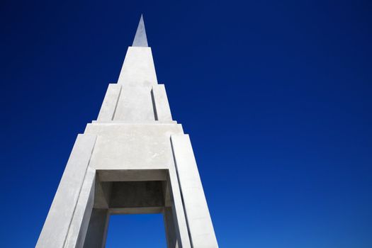 Pyramid Peak like structure of concrete and steel