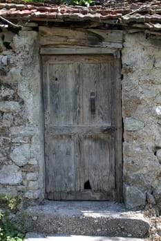 Door, old stone house