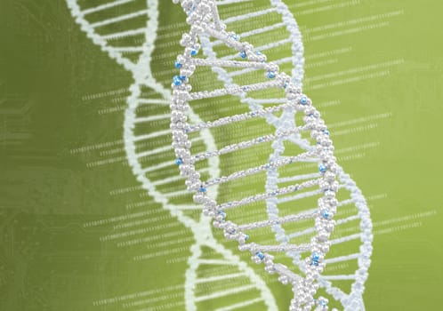 DNA helix against the colored background, scientific conceptual background