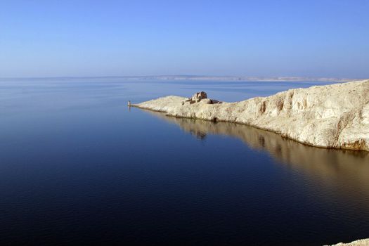 Lighthouse and the ruins of the far south point of the island Pag in Croatia
