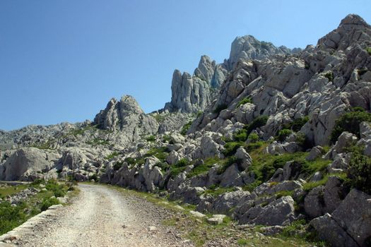 Road on mountain Velebit - Croatia