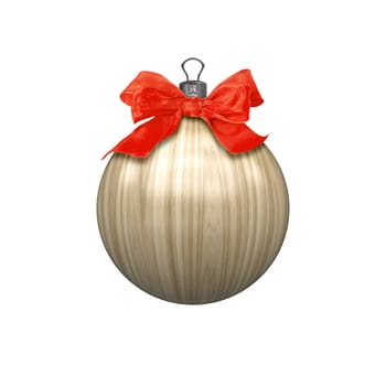 An image of a nice wooden christmas ball