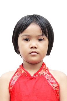 Children with red chinese dress isolated with white background







Thailand children in Chinese dress