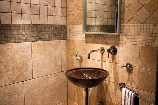 Beautiful Large Modern Classical Trendy Design Bathroom with Ceramics Stone  Elements in Luxury Home