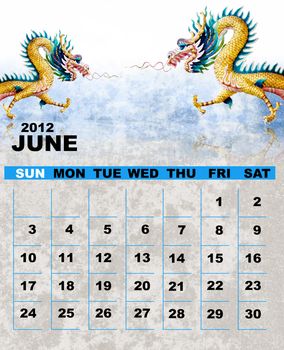 Calender 2012 June, Dragon's year