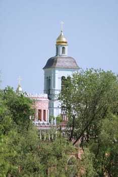 church in Ekaterina palace .Moscow. Zarizino (Tsaritsino, tsaritsyno, tsaritsino)