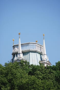 queen Ekaterina palace roof in  Moscow. Zarizino (Tsaritsino, tsaritsyno, tsaritsino) 