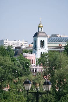 church in Ekaterina palace .Moscow. Zarizino (Tsaritsino, tsaritsyno, tsaritsino)