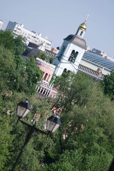 church in Ekaterina palace .Moscow. Zarizino (Tsaritsino, tsaritsyno, tsaritsino)