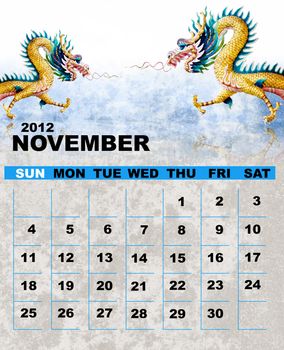 Calender 2012 November, Dragon's year