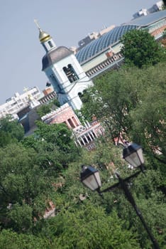 church in Ekaterina palace .Moscow. Zarizino (Tsaritsino, tsaritsyno, tsaritsino)