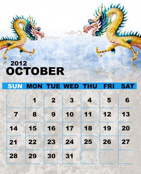 Canlender 2012 October, Dragon's year