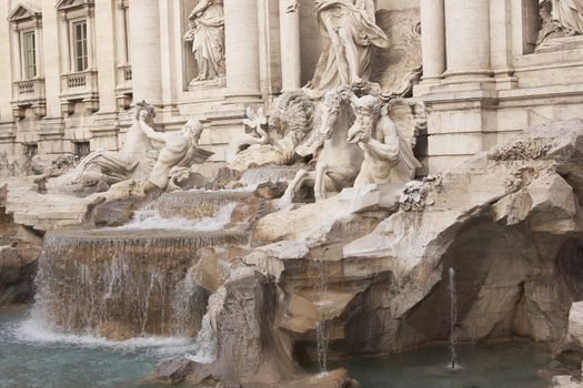 The Trevi Fountain in Rome, Italy