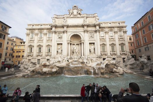 The Trevi Fountain in Rome, Italy