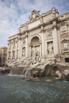 The Trevi Fountain in Rome, Italy