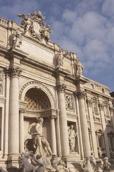 The Trevi Fountain in Rome, Italy