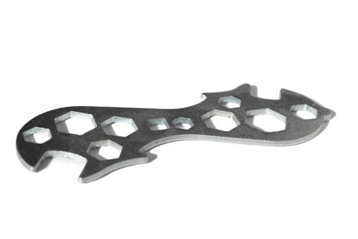 Bike repair wrench, isolated on white background             