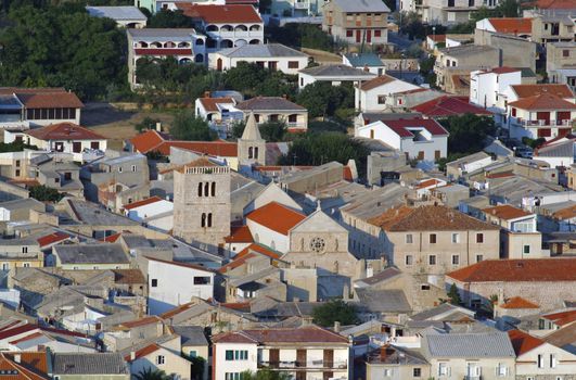 City of Pag, Pag island, Croatia, Adriatic sea