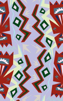 Jagged colorful shapes in a seamless background pattern.