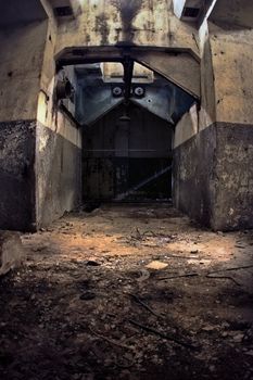 Industrial ruins. Gate