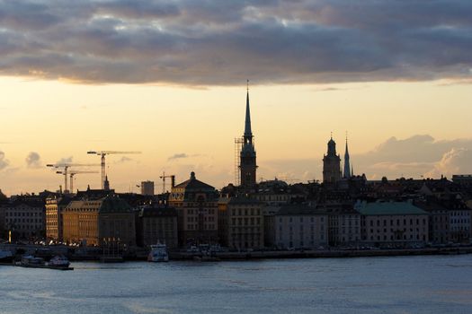 Old town of Stockholm at dusk