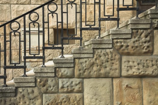 stairwayof an old building in germany