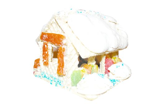 wafer house on white isolated background