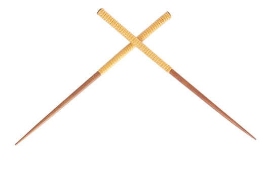 Chopsticks isolated on white