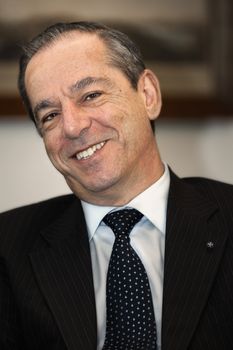 OPM, AUBERGE DE CASTILLE, VALLETTA, MALTA - MAY 12 - The Prime Minister of Malta, Dr. Lawrence Gonzi, gives his trademark smile on 12 May 2011.