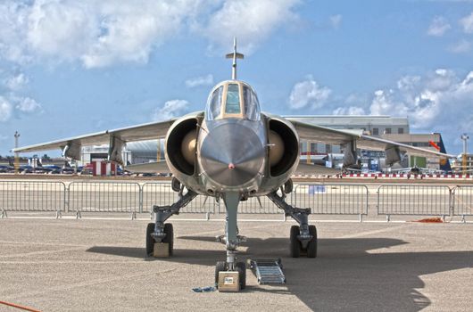 LUQA, MALTA - 25 SEP - One of the two Libyan Mirage F1s whos pilots defected to Malta on 21 February 2011, here on show during the Malta International Airshow on 25 September 2011